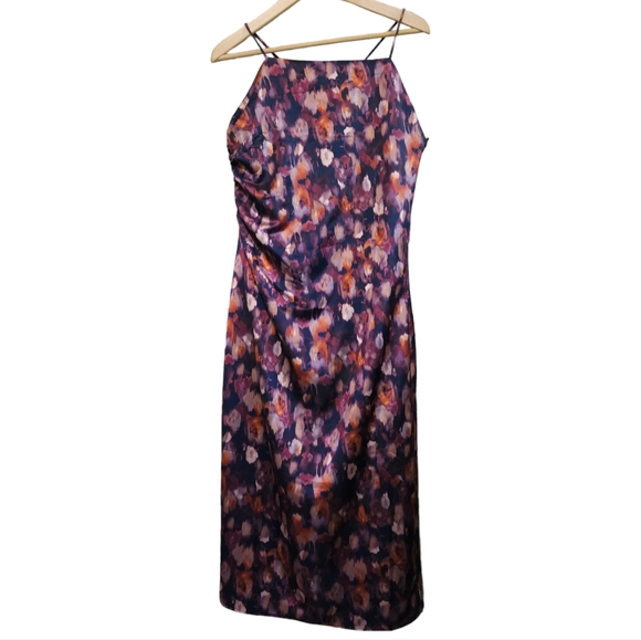 NWT Jason Wu Floral Satin Midi Dress - Picture 1 of 7